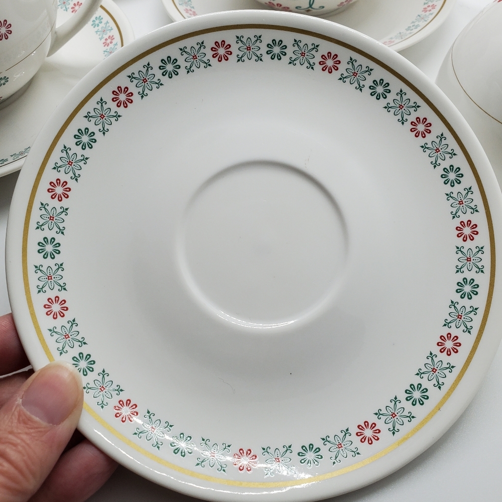Starbucks Holiday 2006 1 Cup 1 Saucer Set NORDIC Winter Snowflake Cocoa … - Picture 4 of 7